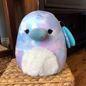 Squishmallows Mitch the tie dyed platypus (first to market) in size 8"